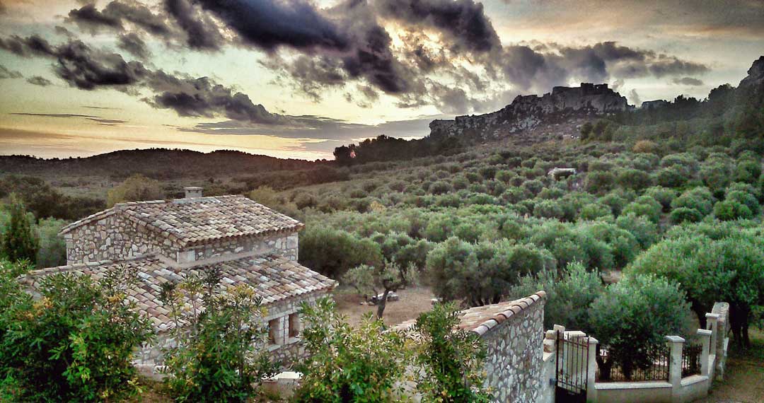 Coucher de soleil sur le chateau